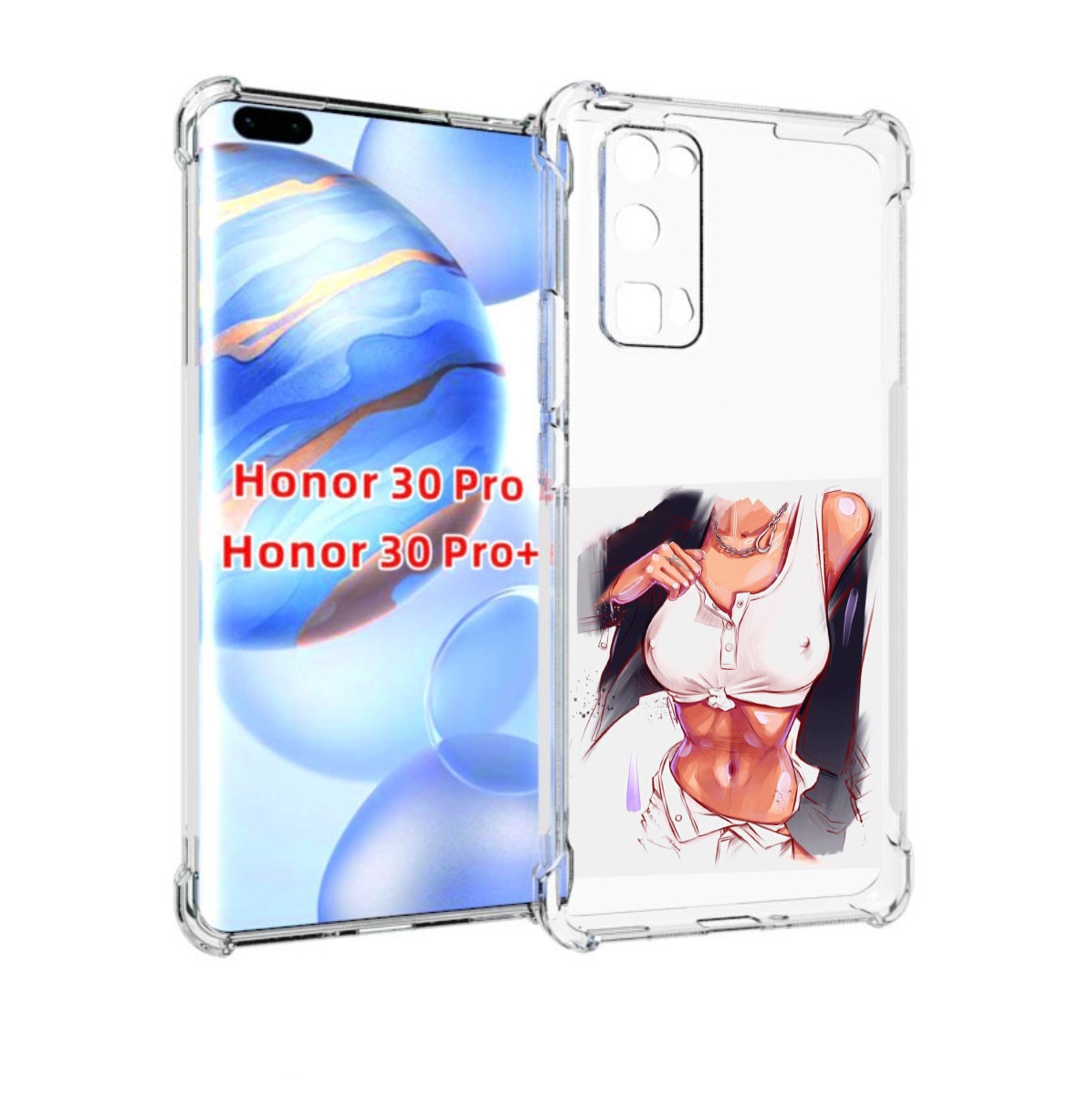 

Чехол бампер MyPads красивая-стройная-модель для Honor 30, Прозрачный, Tocco