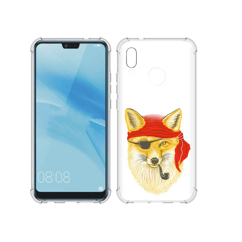 

Чехол MyPads Tocco для Huawei P20 Lite лиса-пират (PT130405.51.440), Прозрачный, Tocco