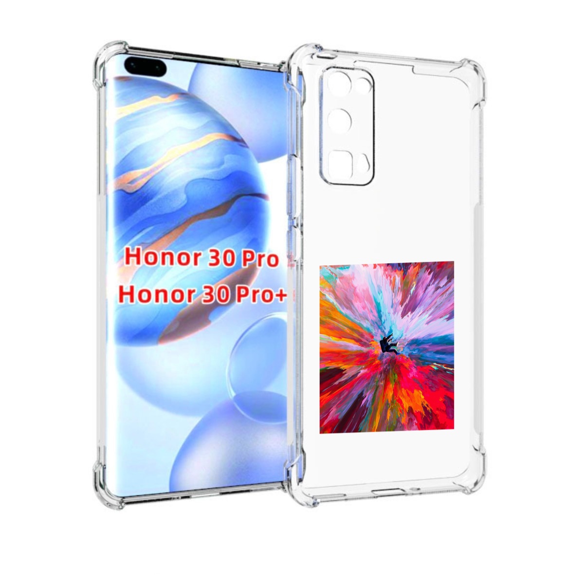 

Чехол бампер MyPads красочный астранавт для Honor 30 Pro, Прозрачный, Tocco