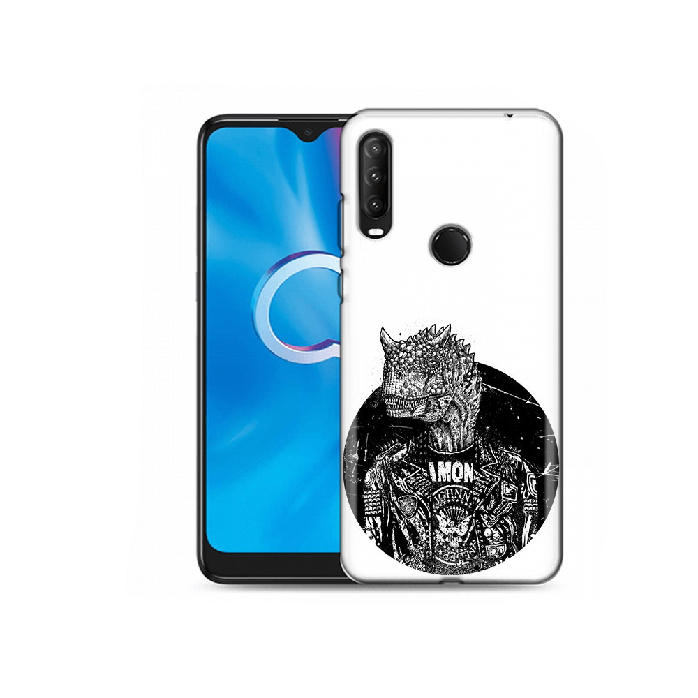

Чехол MyPads Tocco для Alcatel 1S (2020) 5028Y динозавр в куртке (PT145668.665.328), Прозрачный, Tocco