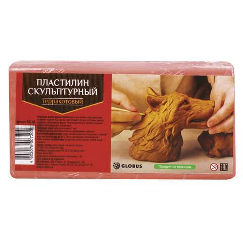 

Пластилин скульптурный Globus арт. 226773, 500 г., терракотовый, 5 шт.