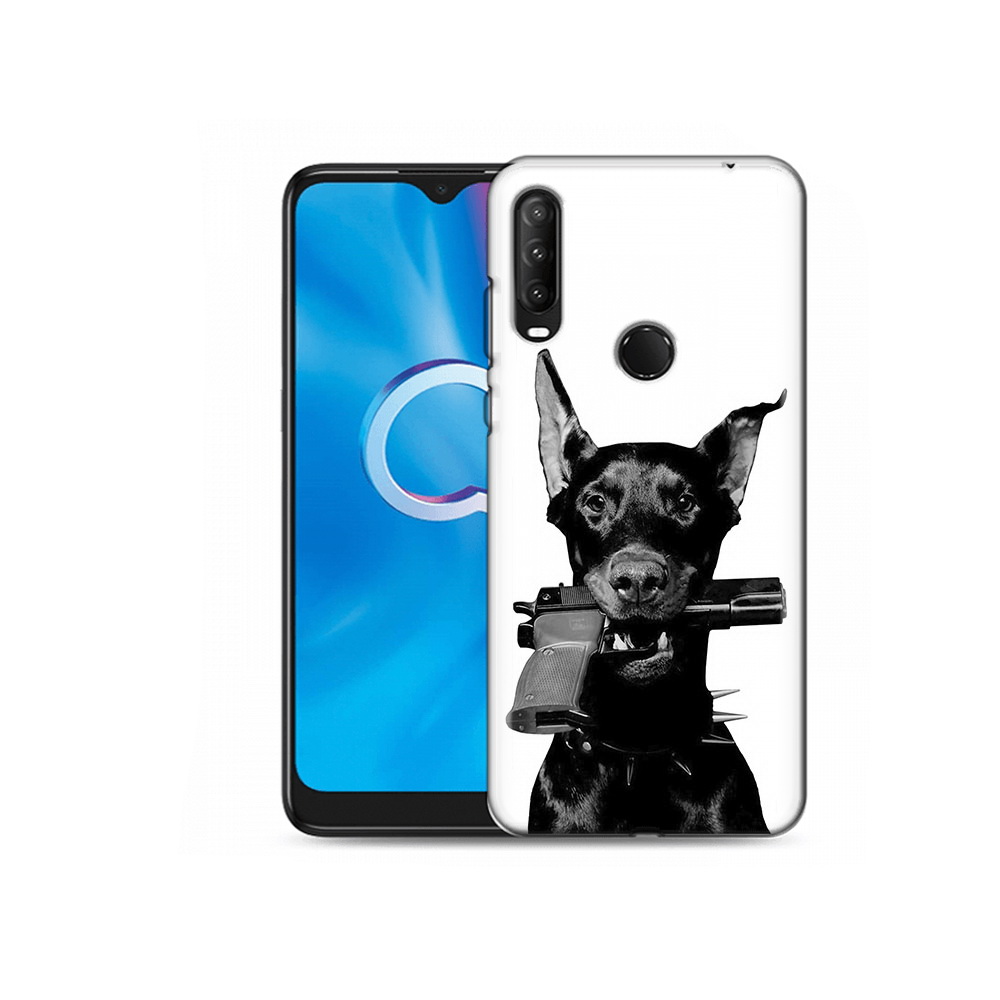 

Чехол MyPads Tocco для Alcatel 1S (2020) 5028Y доберман с пистолетом (PT145668.665.331), Прозрачный, Tocco
