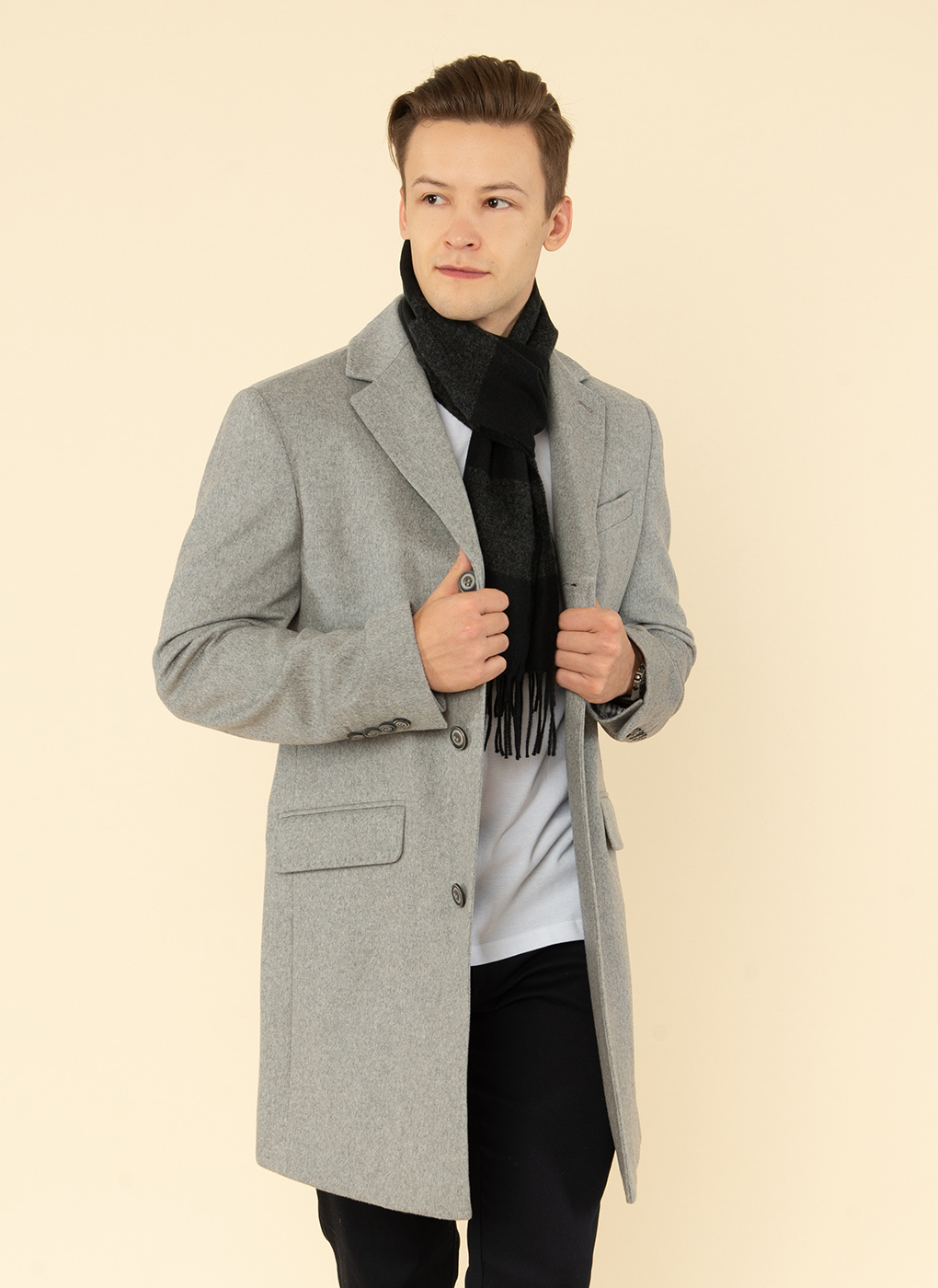 

Пальто мужское Каляев 52424 серое 56 RU, 52424