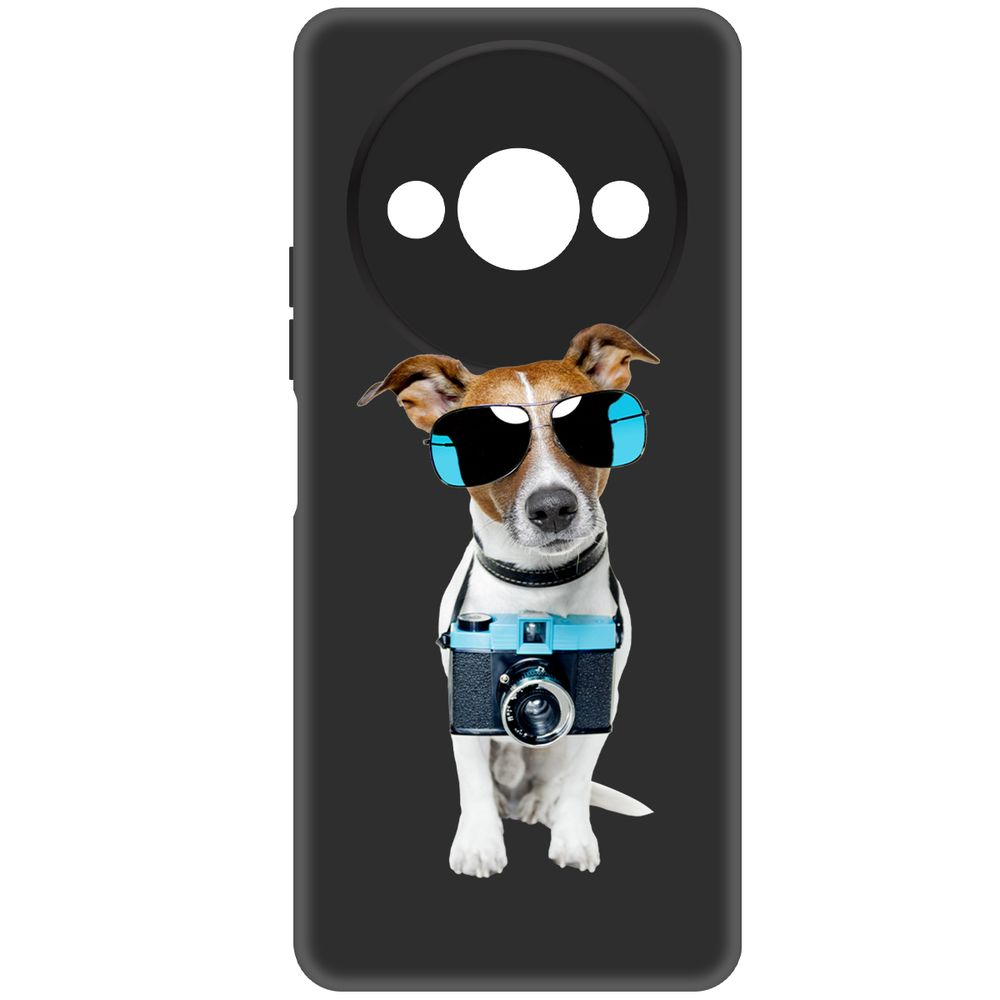 

Чехол-накладка Krutoff Soft Case Пес-турист для Xiaomi Redmi A3 черный