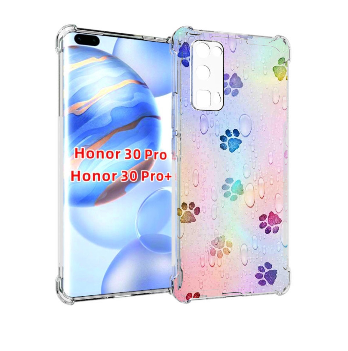 

Чехол бампер MyPads лапки для Honor 30 Pro, Прозрачный, Tocco