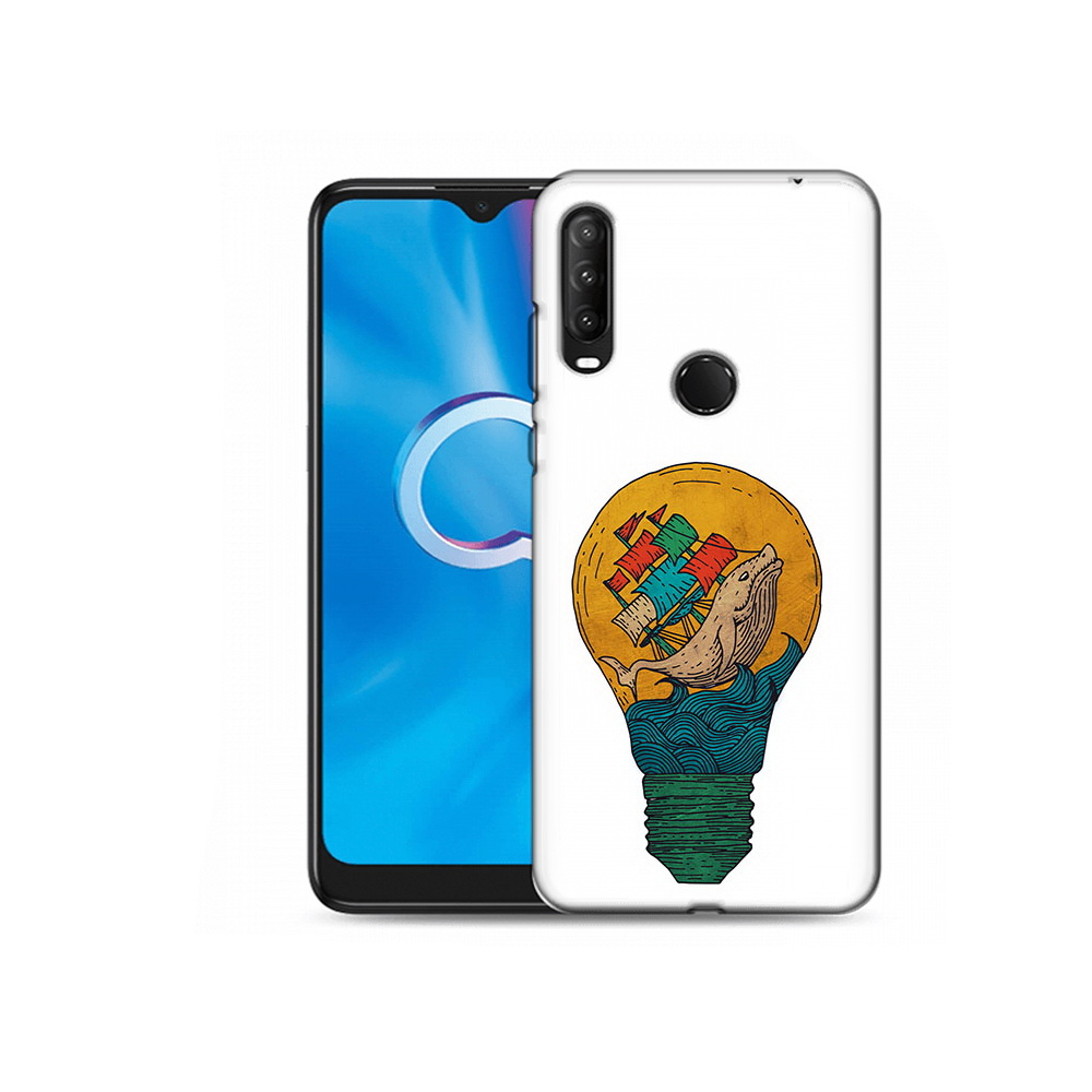 Чехол MyPads Tocco для Alcatel 1S (2020) 5028Y кит в лампочке с парусами