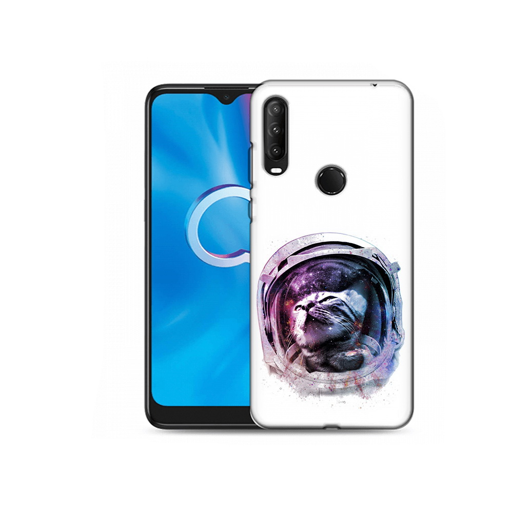 

Чехол MyPads Tocco для Alcatel 1S (2020) 5028Y кот в шлеме (PT145668.665.396), Прозрачный, Tocco