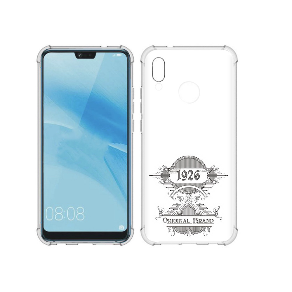 Чехол MyPads Tocco для Huawei P20 Lite логотип черно белый (PT130405.51.446)