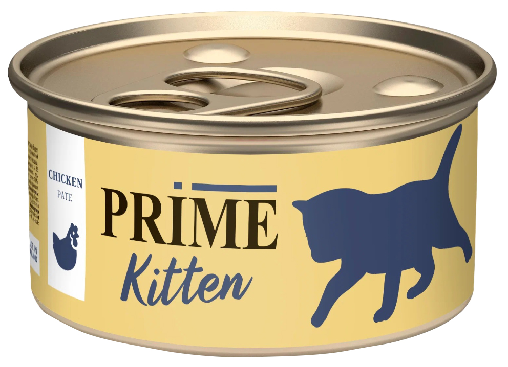 Консервы для котят Prime Kitten курица, 75гр