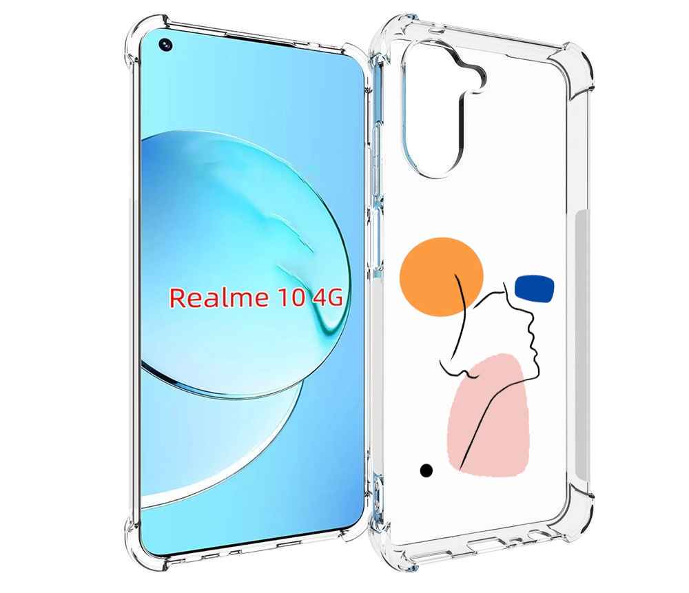 

Чехол MyPads абстракция девушки женский для Realme 10, Прозрачный, Tocco