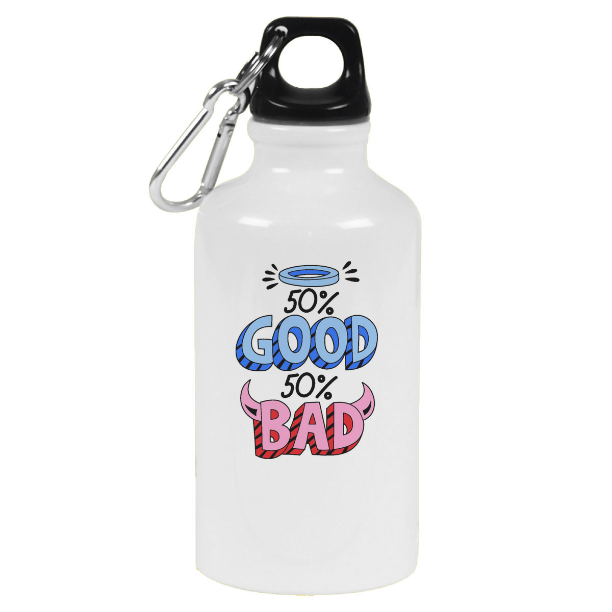 Бутылка спортивная CoolPodarok 50% Good, 50% Bad