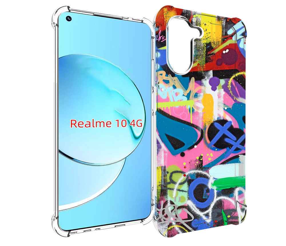 

Чехол MyPads абстракция-графити для Realme 10, Прозрачный, Tocco