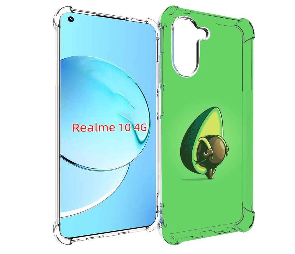 Чехол MyPads авокадо с сумкой для Realme 10