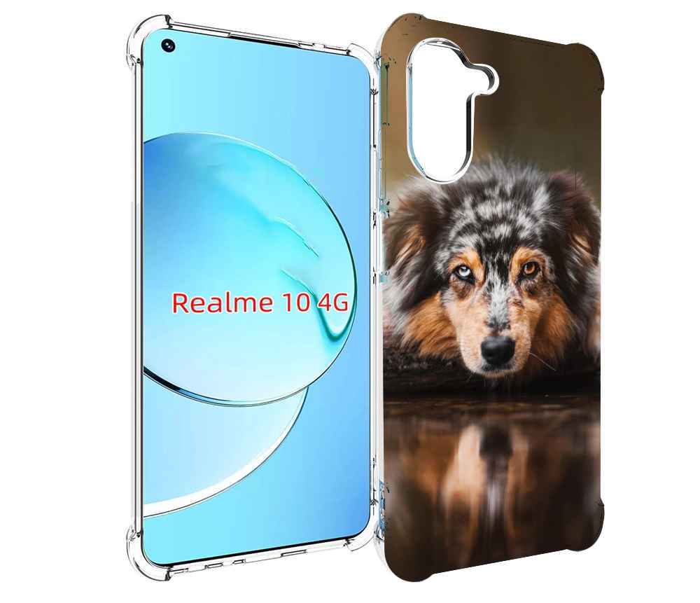 

Чехол MyPads австралииская овчарка для Realme 10, Прозрачный, Tocco