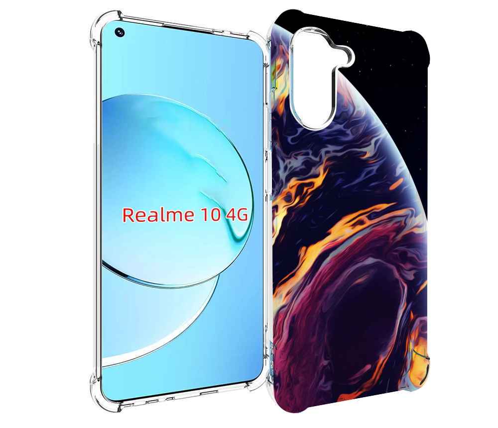 

Чехол MyPads акварельная планета для Realme 10, Прозрачный, Tocco