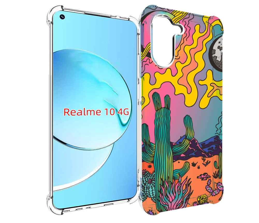 

Чехол MyPads акварельные рисунки для Realme 10, Прозрачный, Tocco