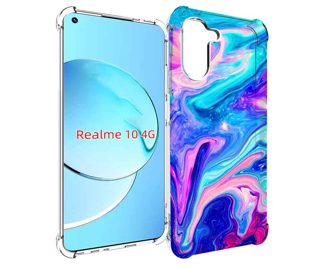 

Чехол MyPads акварельные-краски для Realme 10, Прозрачный, Tocco