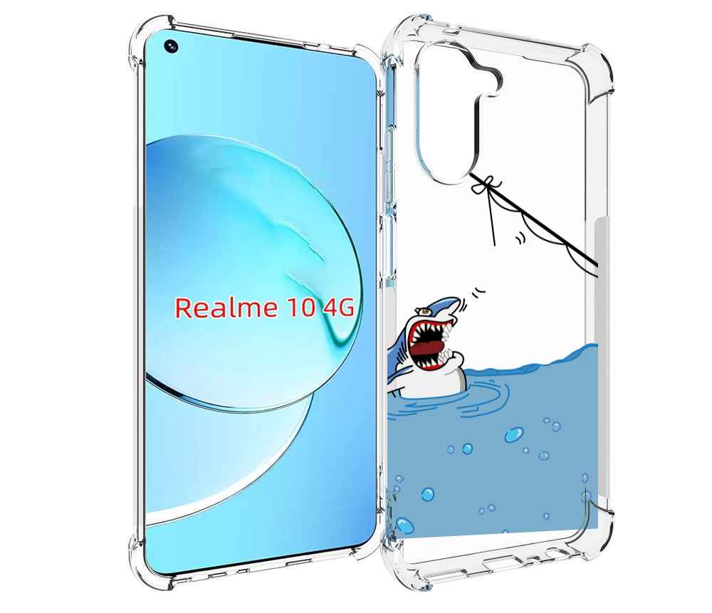 

Чехол MyPads акула-рисунок для Realme 10, Прозрачный, Tocco