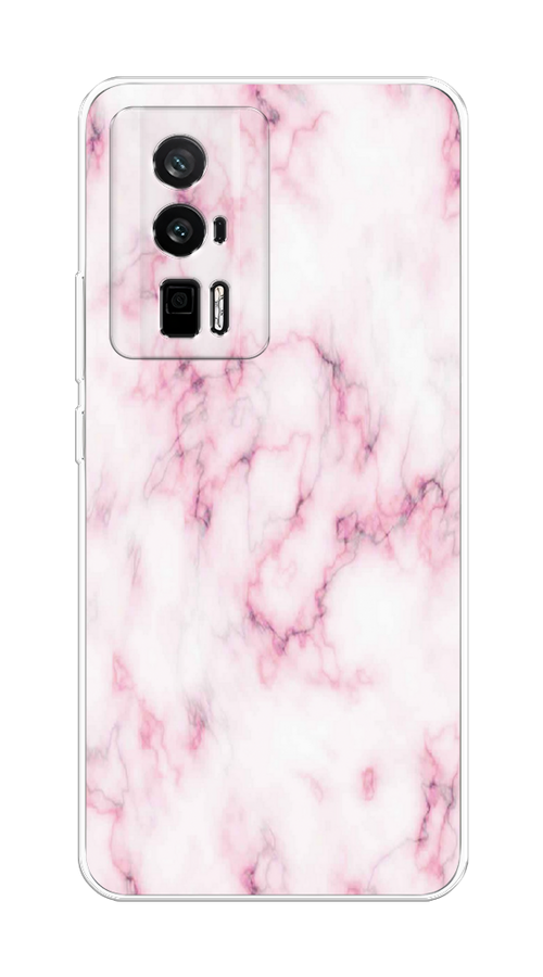 

Чехол на Xiaomi Redmi K60/Poco F5 Pro "Мрамор с розовым", Белый;розовый, 317450-1