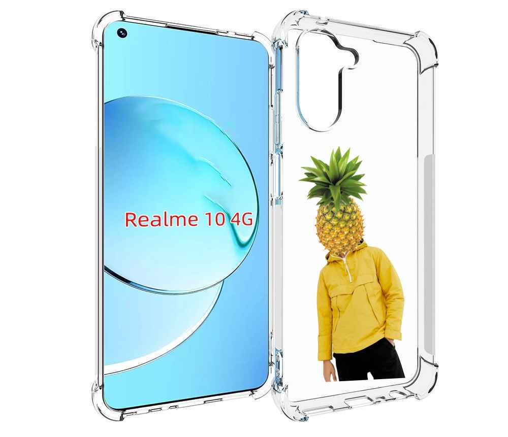 

Чехол MyPads ананасовая-голова для Realme 10, Прозрачный, Tocco