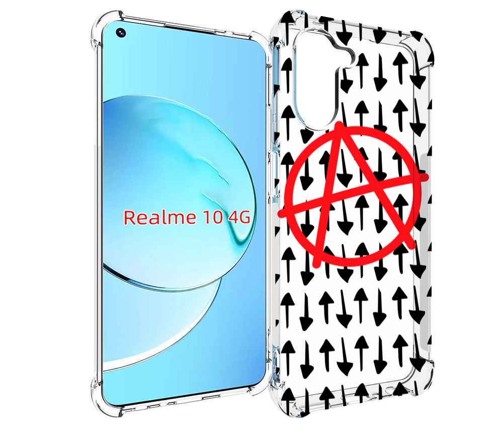 

Чехол MyPads анархия-панк для Realme 10, Прозрачный, Tocco