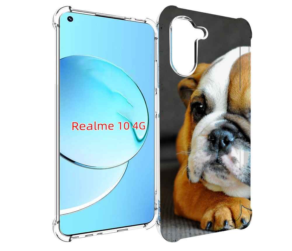 

Чехол MyPads англиискии бульдор для Realme 10, Прозрачный, Tocco