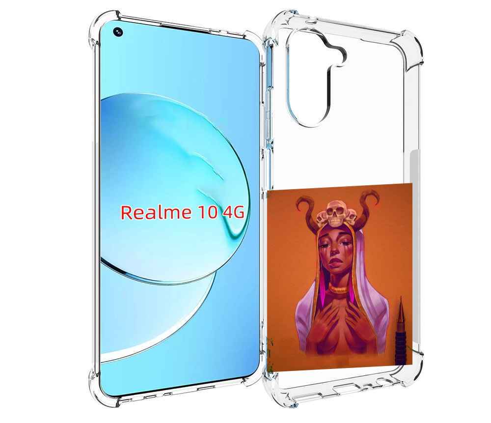 

Чехол MyPads античная-девушка для Realme 10, Прозрачный, Tocco