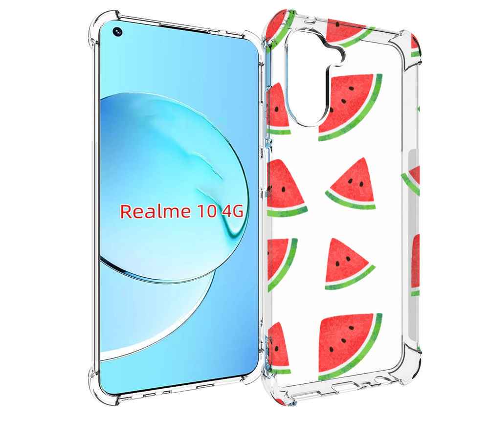 

Чехол MyPads арбузики для Realme 10, Прозрачный, Tocco