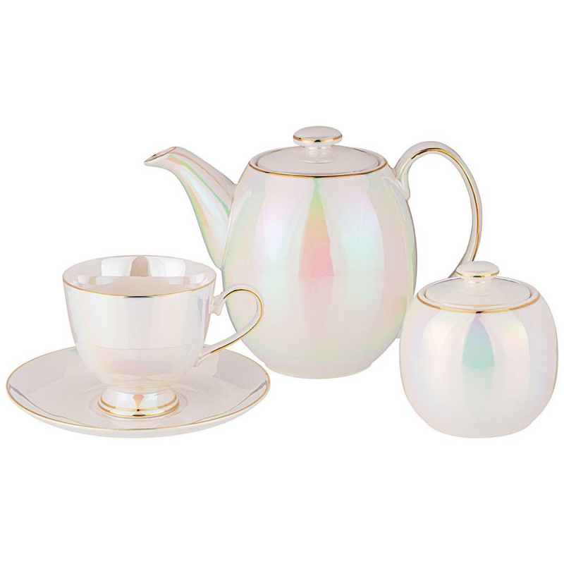 

Чайный сервиз с чайником, "Pearl" Lefard, на 6 персон, 275-1200, Розовый