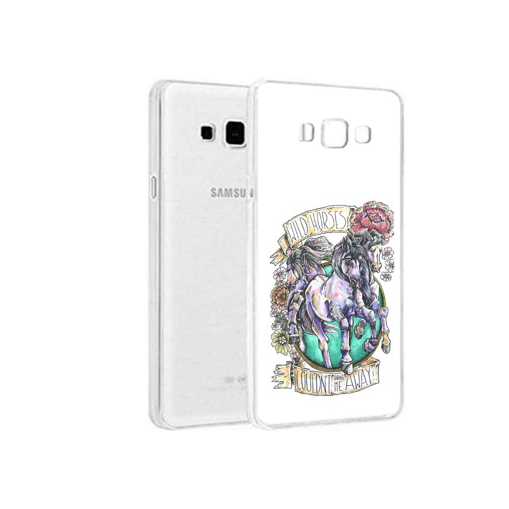 

Чехол MyPads Tocco для Samsung Galaxy On5 рисунок коней в цветах, Прозрачный, Tocco