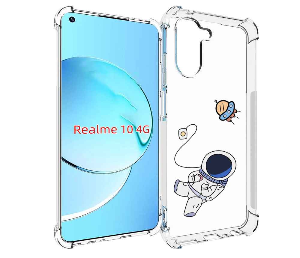 

Чехол MyPads астронавт для Realme 10, Прозрачный, Tocco
