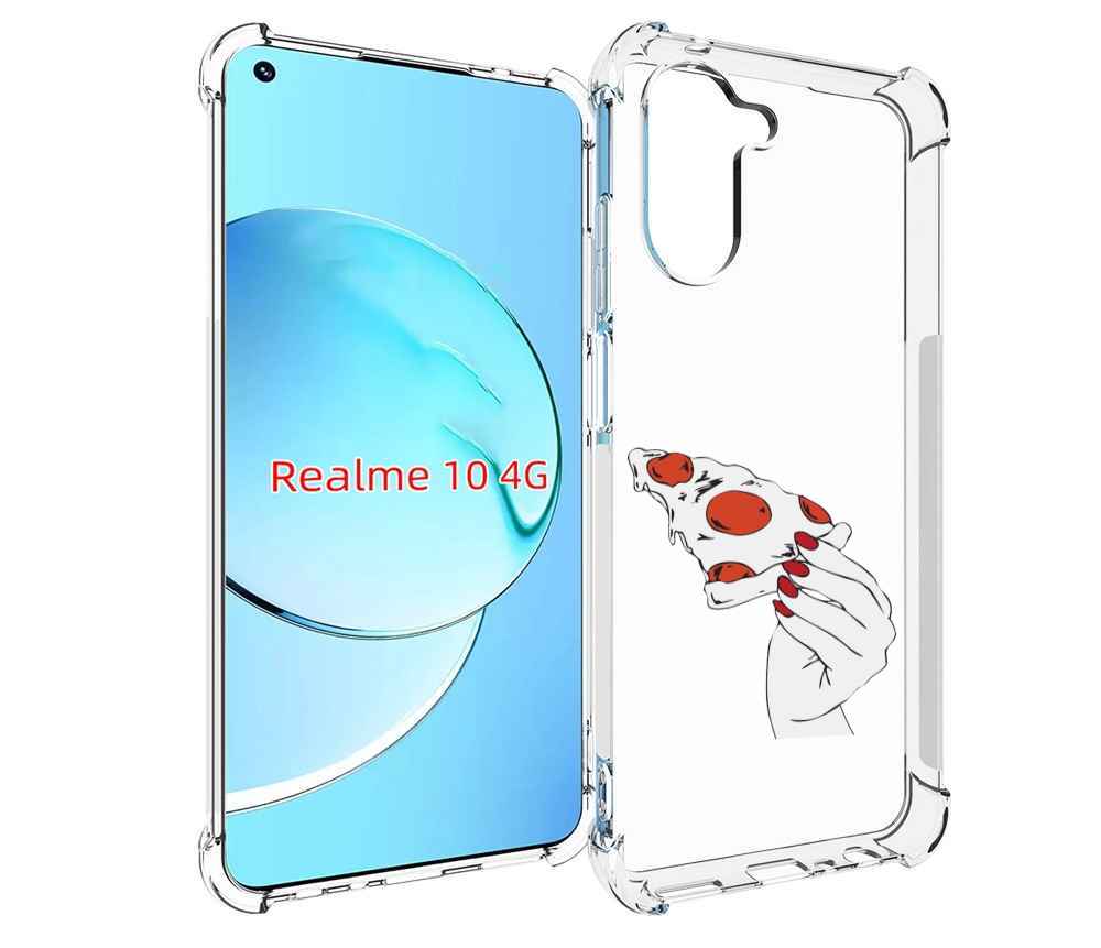 

Чехол MyPads белая-пицца для Realme 10, Прозрачный, Tocco