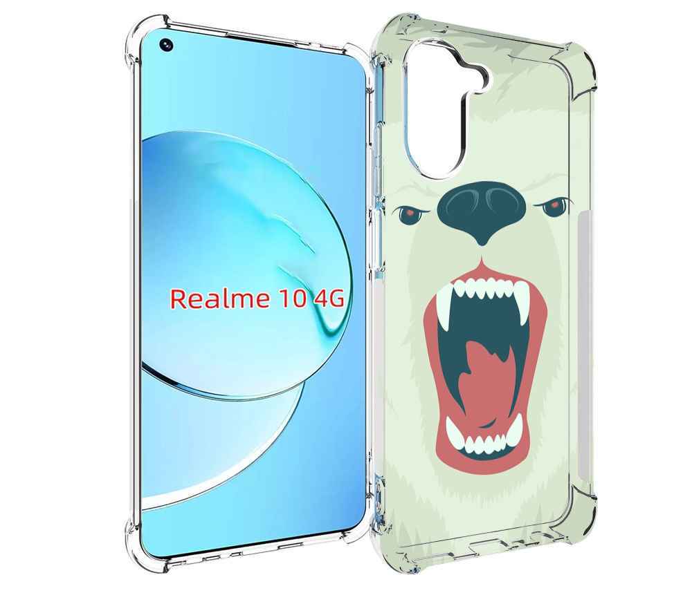 

Чехол MyPads белый-медведь для Realme 10, Прозрачный, Tocco