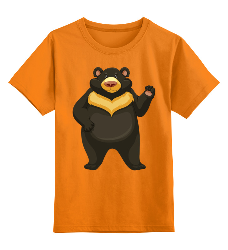 Детская футболка Printio Медведь цв.оранжевый р.104