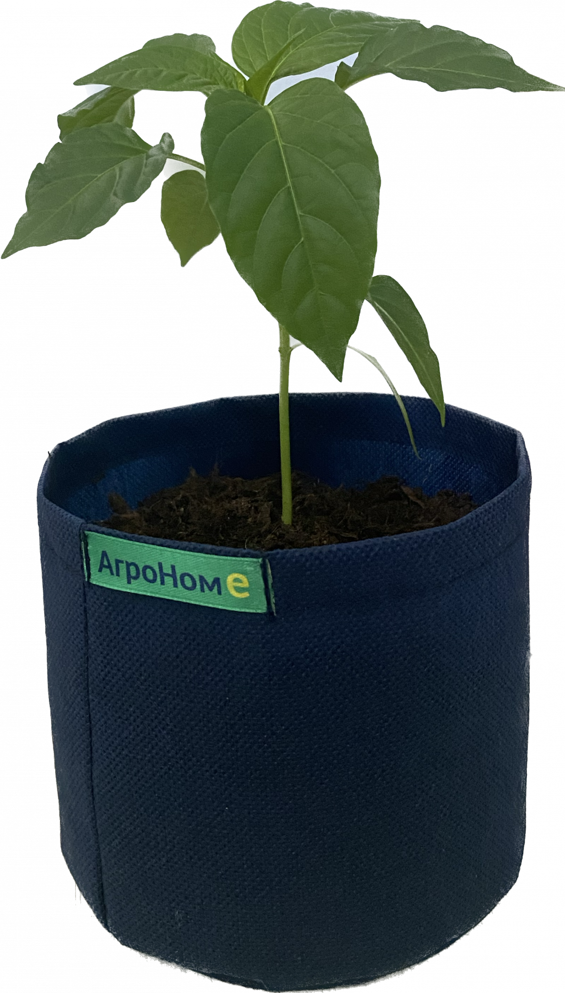 Текстильный горшок для растений, АгроНом-е, 0141, 5 л., цв. синий.