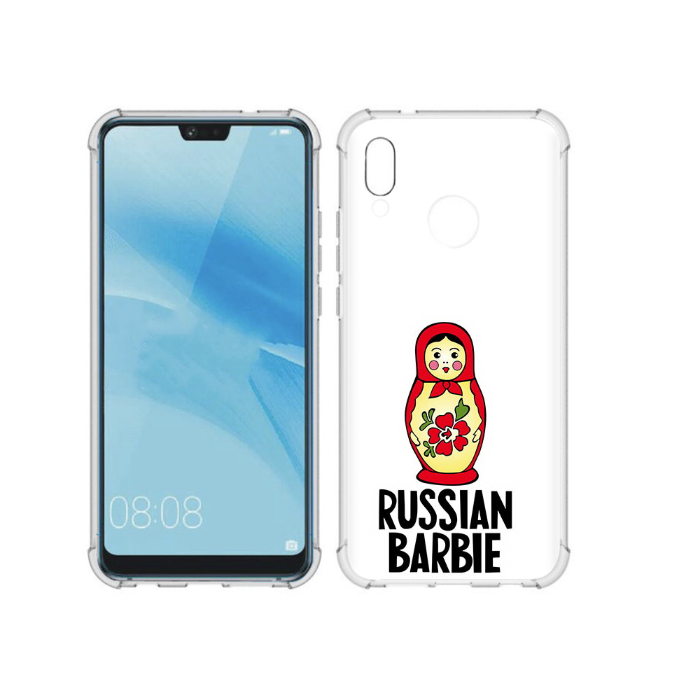 

Чехол MyPads Tocco для Huawei P20 Lite матрешка (PT130405.51.459), Прозрачный, Tocco