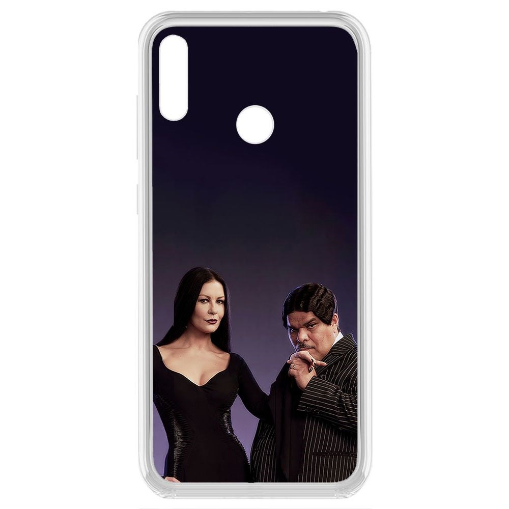 

Чехол-накладка Krutoff Clear Case Уэнсдей Аддамс - Мортиша и Гомес для Huawei Y7 (2019), Прозрачный