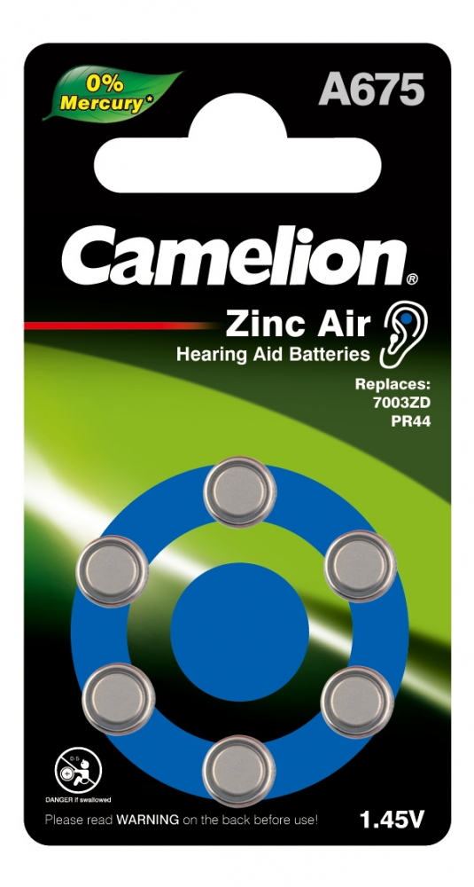 

Набор из 6 шт, Батарейка Camelion ZA675 BL-6 Mercury Free (A675-BP6(0%Hg), батарейка для с