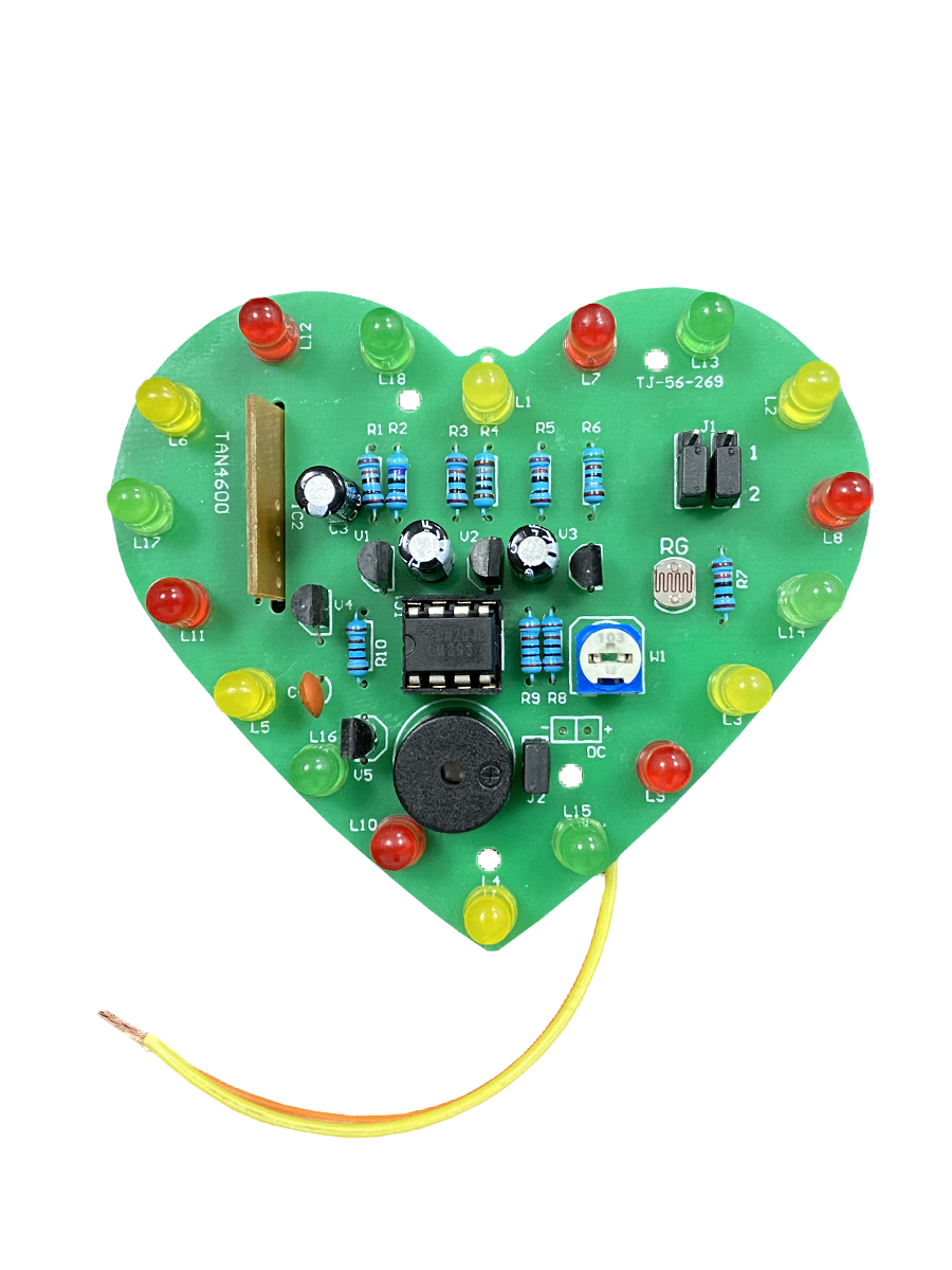 Набор для пайки 2emarket DIY Сердце светящееся с музыкой, 50 деталей, 4797 набор для экспериментов bresser junior датчик звука