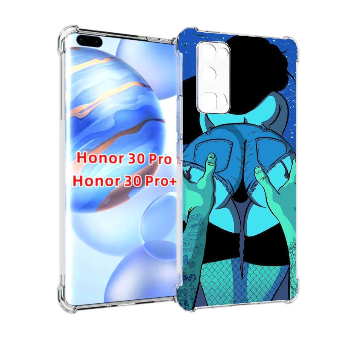 

Чехол бампер MyPads любитель потрогать для Honor 30 Pro, Прозрачный, Tocco