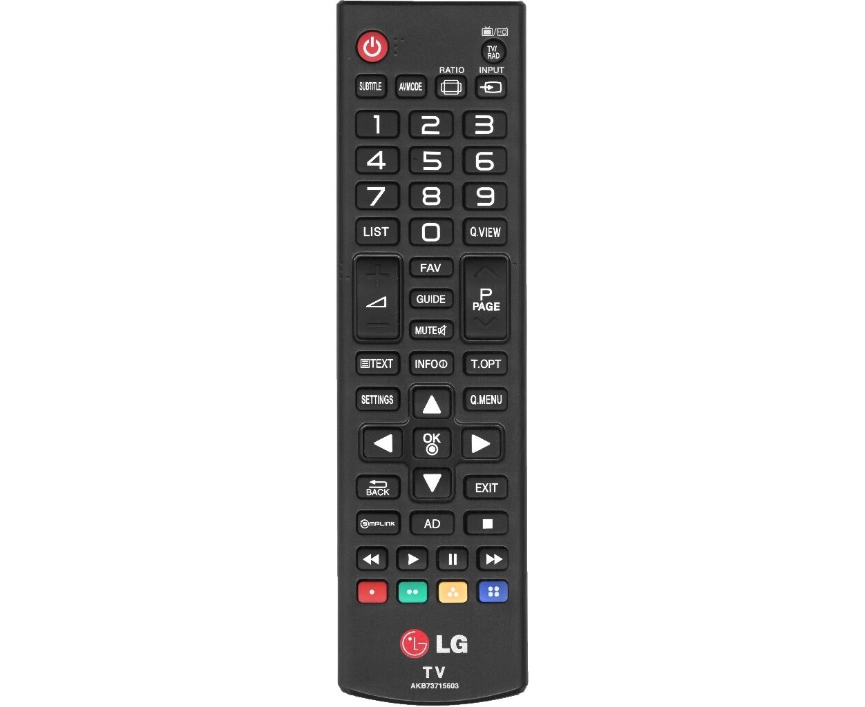 Пульт ду LG AKB73715603 черный 970₽