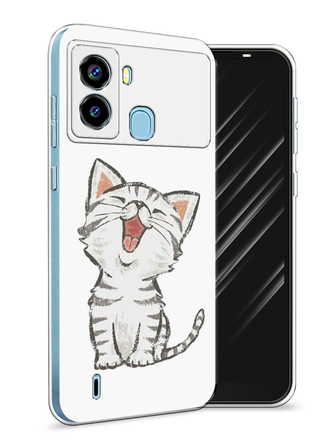 

Чехол Awog на Tecno Pop 6 "Котенок рисованный", Разноцветный, 302050-1