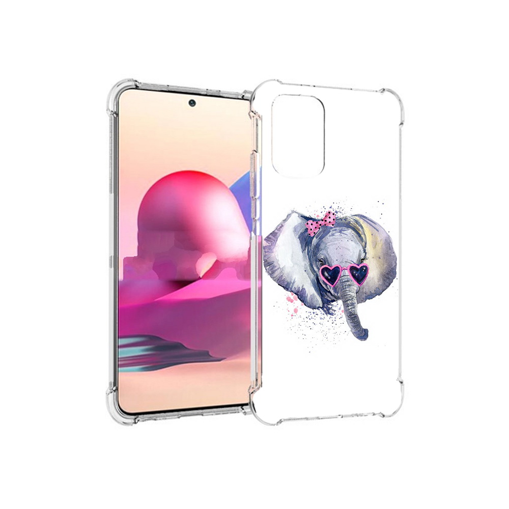 

Чехол MyPads Tocco для Xiaomi Redmi Note 10S слоник в очках (PT158704.257.608), Прозрачный, Tocco