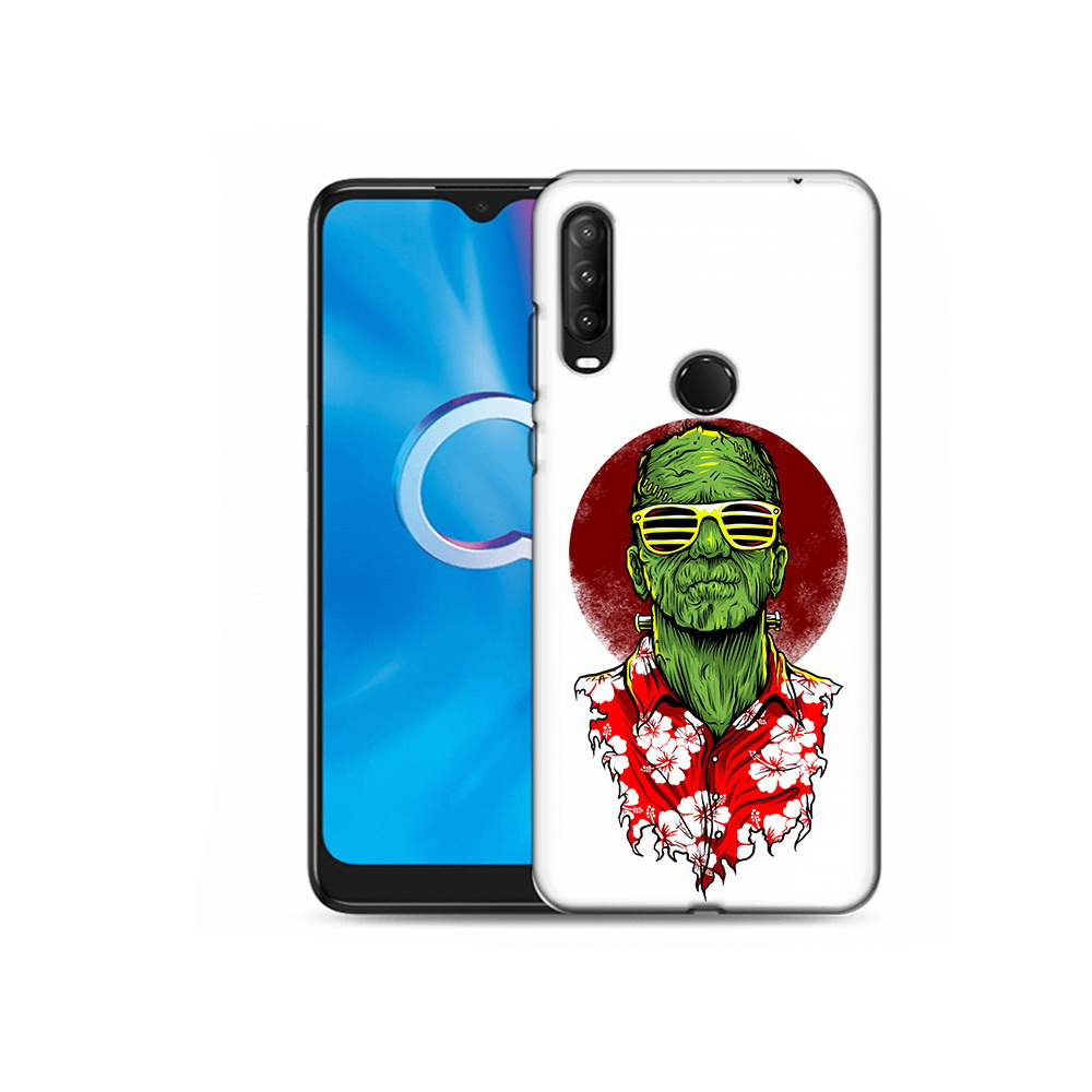 

Чехол MyPads Tocco для Alcatel 1S (2020) 5028Y крутой зеленый мужчина в очках, Прозрачный, Tocco