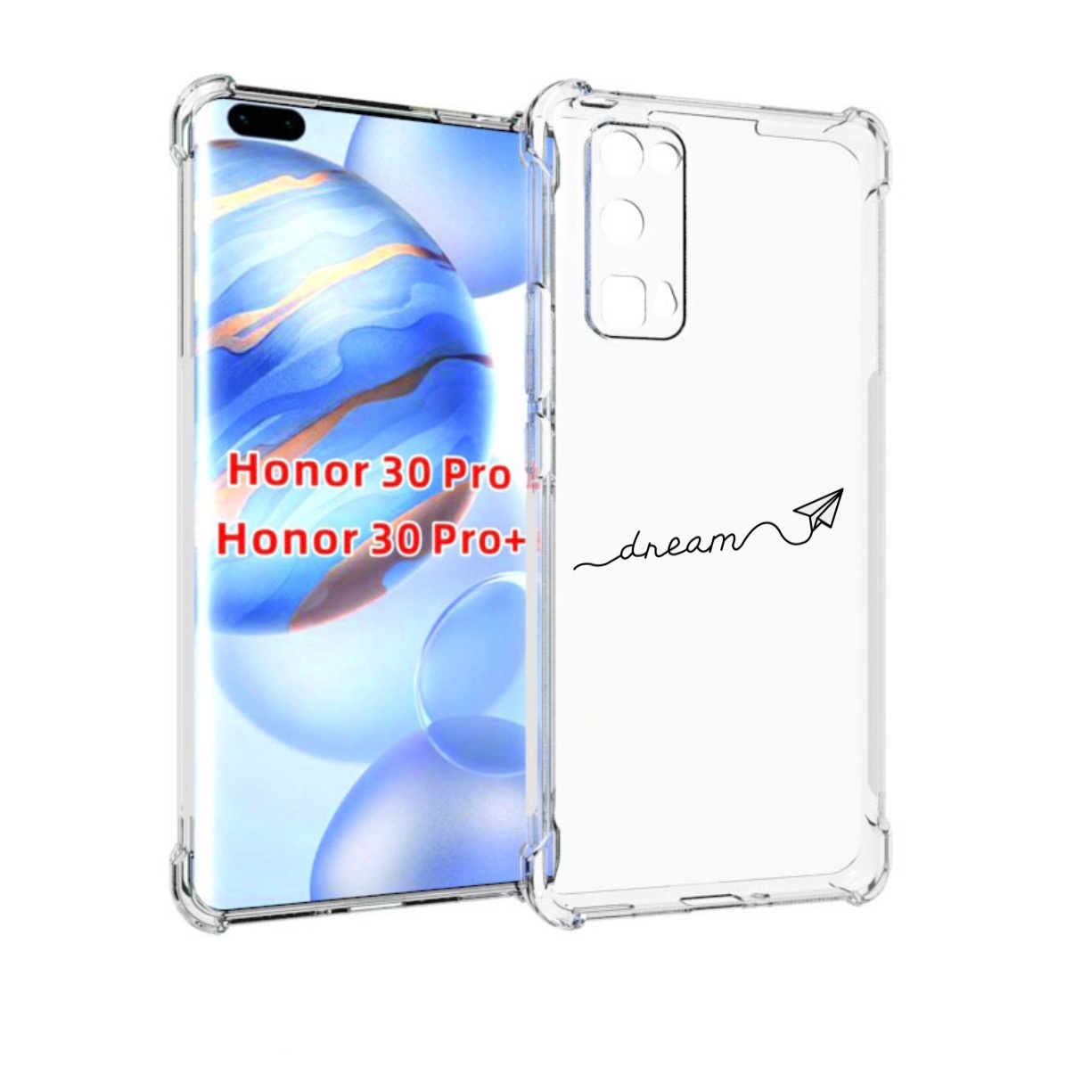

Чехол бампер MyPads мечта для Honor 30 Pro, Прозрачный, Tocco