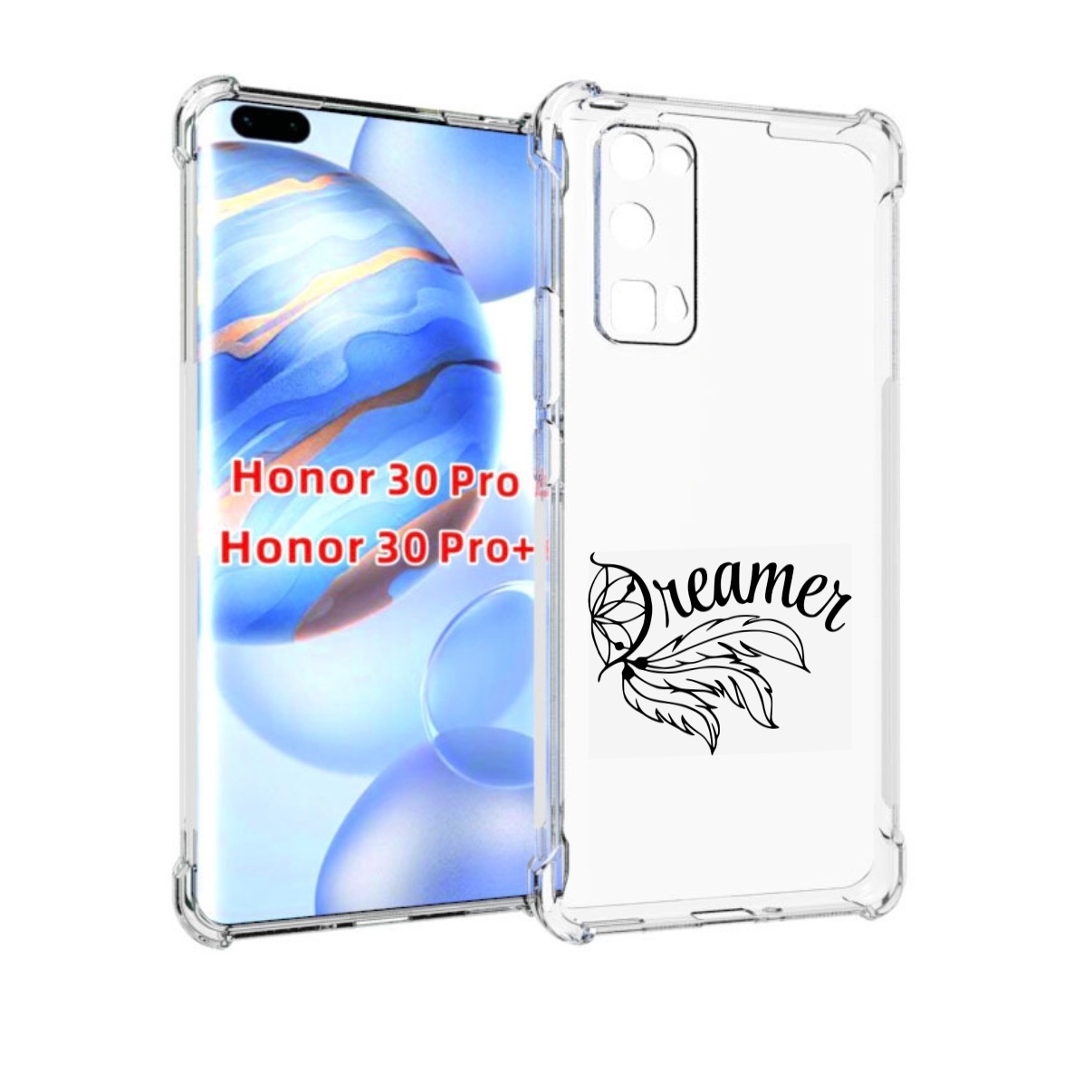 

Чехол бампер MyPads мечтадел для Honor 30 Pro, Прозрачный, Tocco