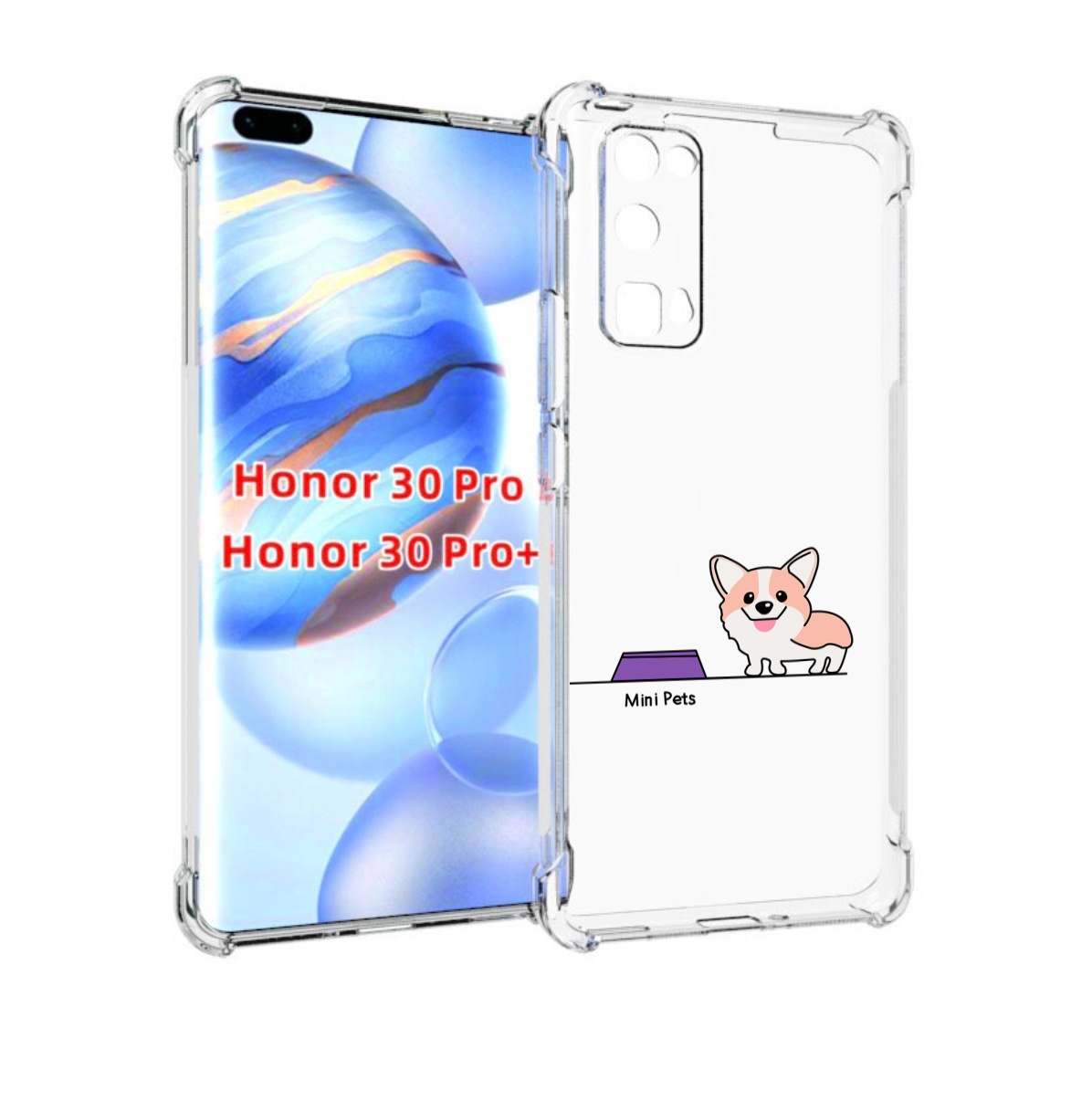 

Чехол бампер MyPads мини-питомец детский для Honor 30 Pro, Прозрачный, Tocco