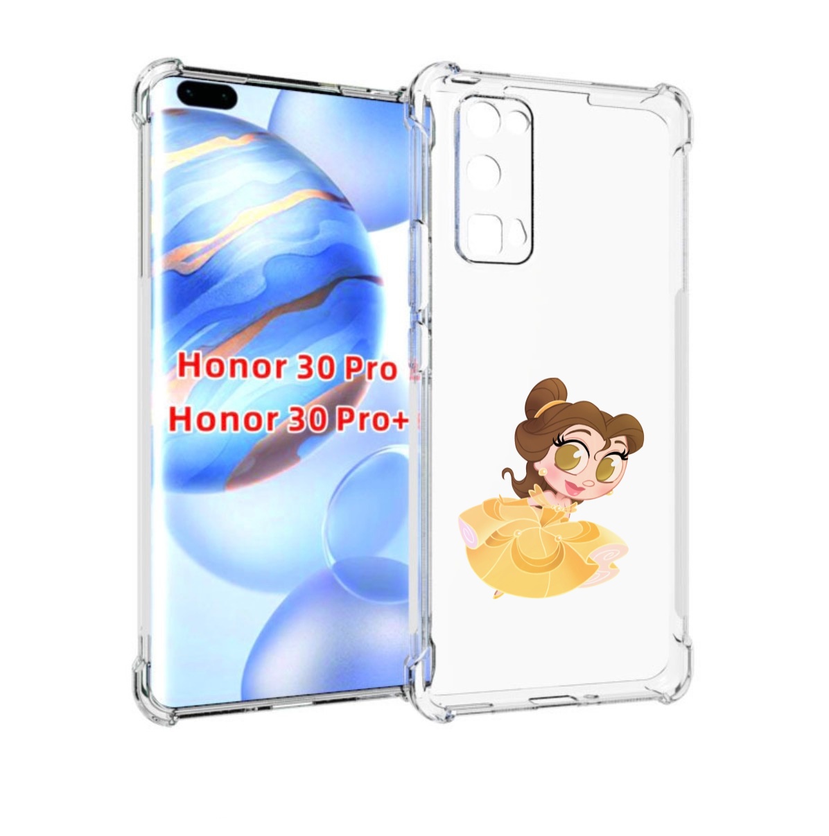 

Чехол бампер MyPads мини-принцесса женский для Honor 30 P, Прозрачный, Tocco