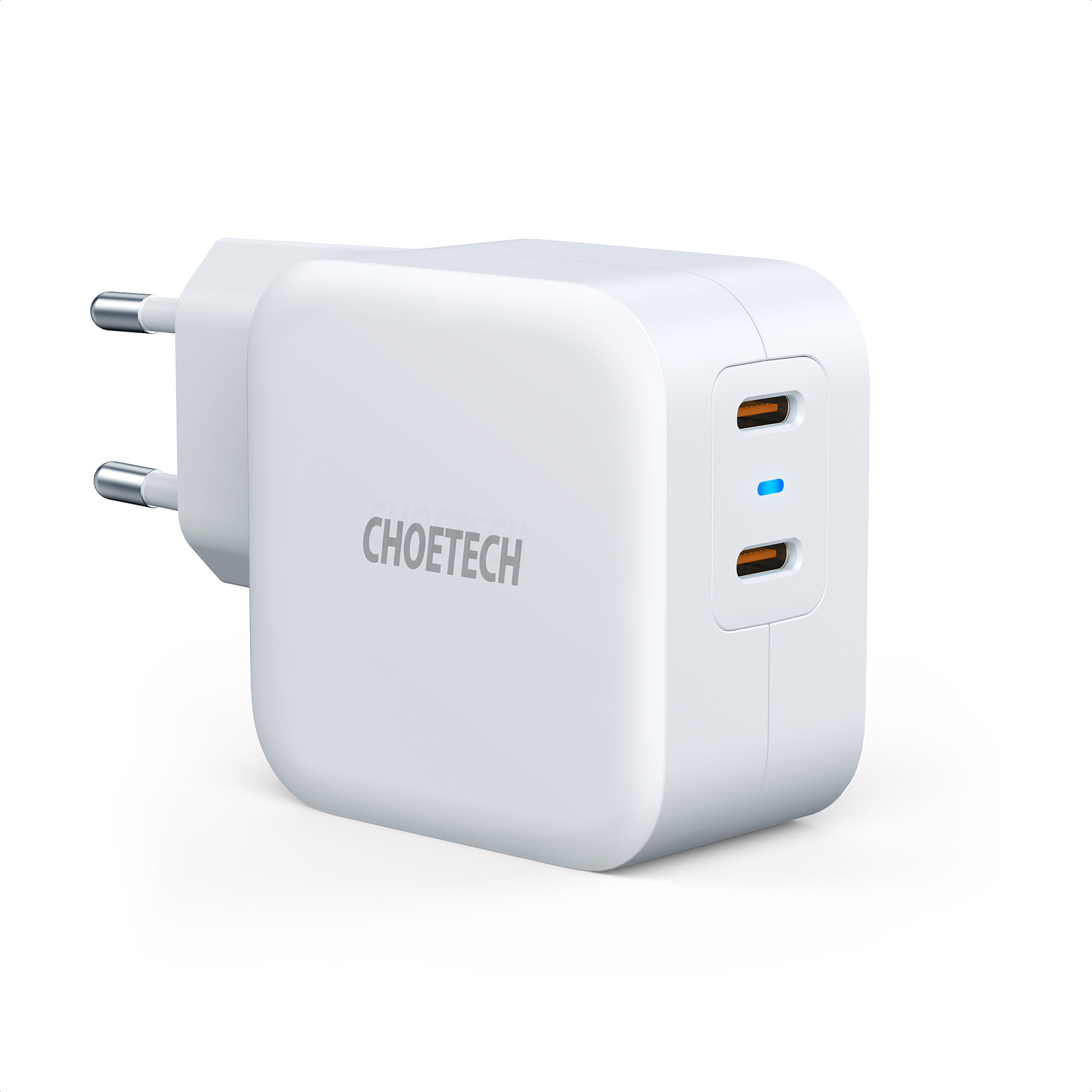 

Сетевое зарядное устройство Choetech 40Вт (USB C PD + USB C PD) (PD6009)