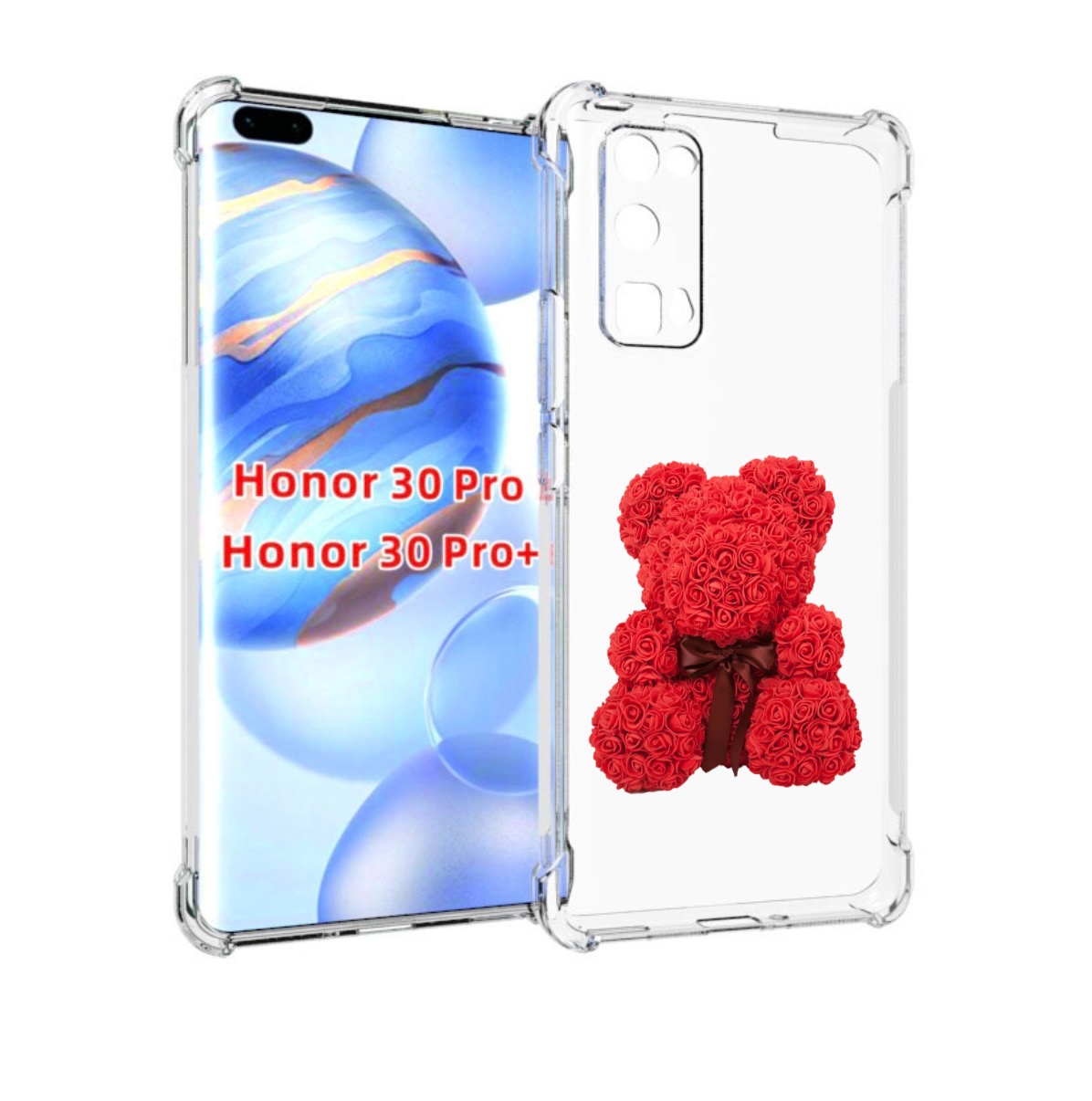 

Чехол бампер MyPads мишка-из-розочек для Honor 30 Pro Honor, Прозрачный, Tocco